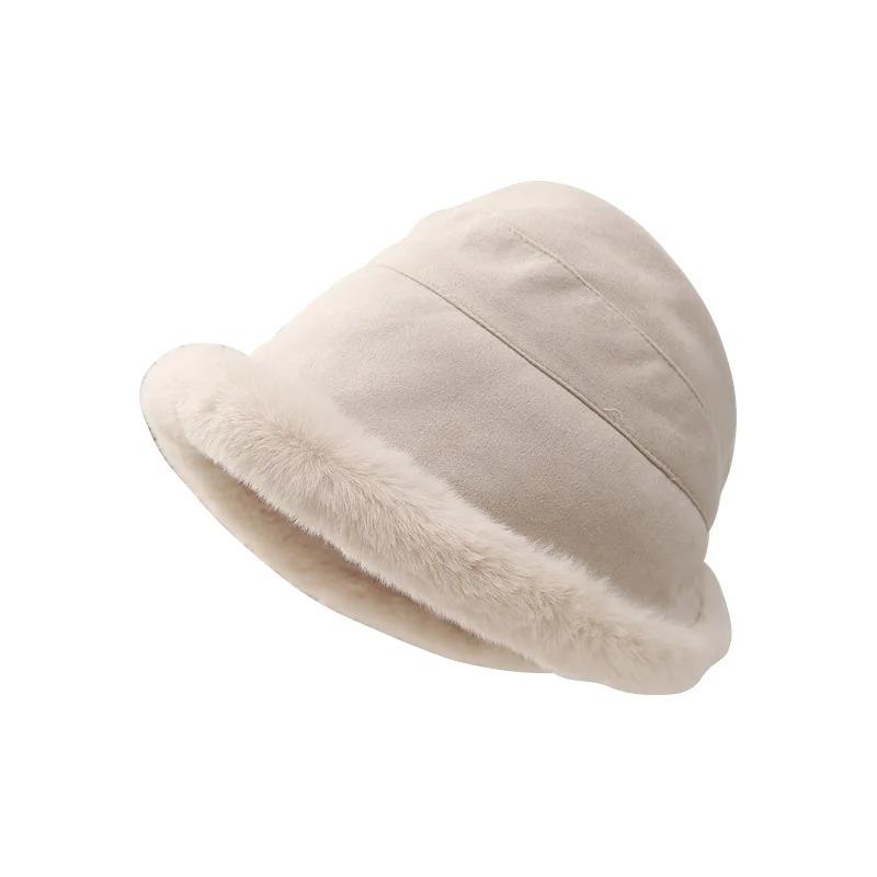 

Зимняя плюшевая подкладка, женская ветрозащитная замшевая кепка для рыбалки, теплая флисовая панама, толстая утепленная кепка для бассейна, утолщенная кепка для рыбалки one size бежевый