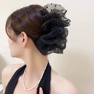 Large Size Hair Claw Bow Black Hair Crabs Hairpin Women Temperament Party Hair Accessories Hair Clip Fashion Headwear Hairpin