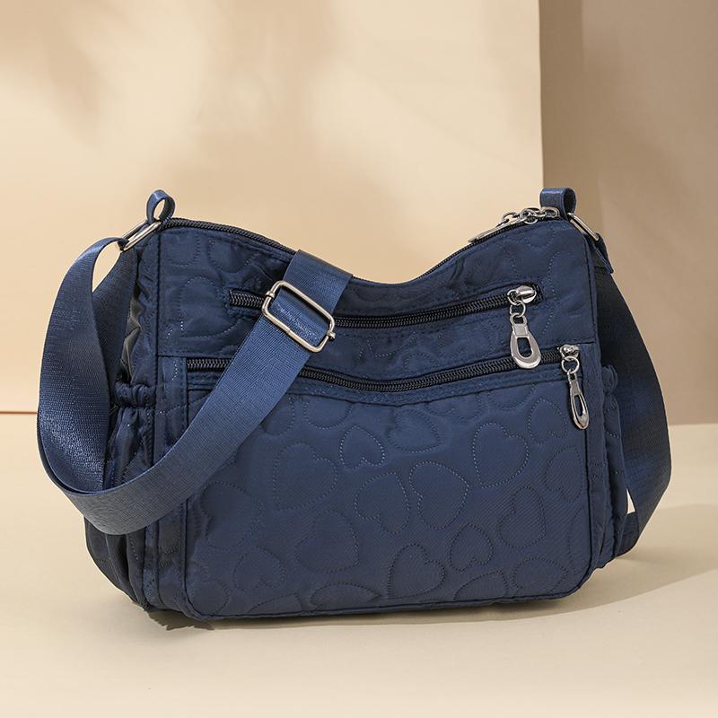 Women's Crossbody Bag Multi-Compartment Middle-Aged and Elderly Shoulder Bag Solid Color Mother Bag