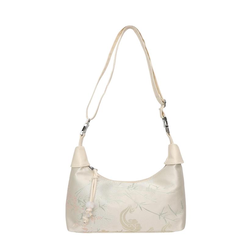 Casual Embroidered Chinese Style Handbag Purses Canvas Hanfu Embroidery Handbag Zipper Crossbody Bag Cheongsam Bag Party