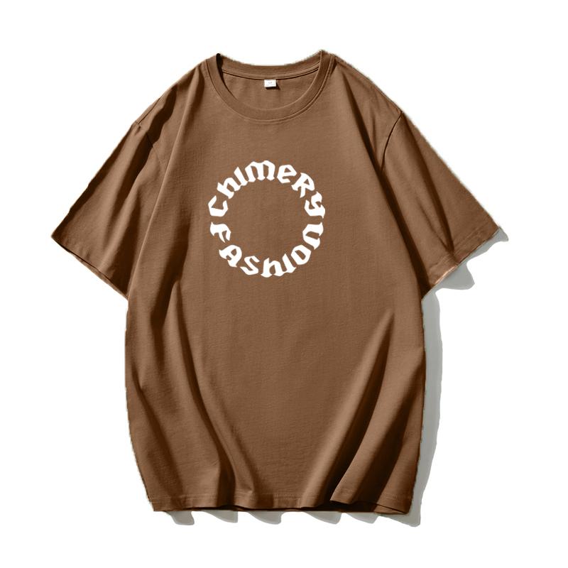 Shellsuning Vintage trička s potiskem dopisu pro ženy Nadměrná ležérní trička s kulatým výstřihem a krátkým rukávem Měkké základní tričko 100% bavlna Oblečení pro páry Korejský gotický top