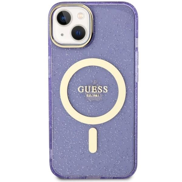 Etui do iPhone 14 Plus Guess MagSafe Glitter Złote