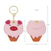 Bamen Bug Club Cartoon Access Control Card Leather Case Keychain Creative Cute Girl Key Pendant Bag Hanging Personalized Gifts