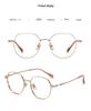 Ultraleichter Damen-Brillenrahmen aus reinem Titan - 49-eckig, Kleiner Rahmen, No-Makeup-Look, Influencer-Stil (98743)