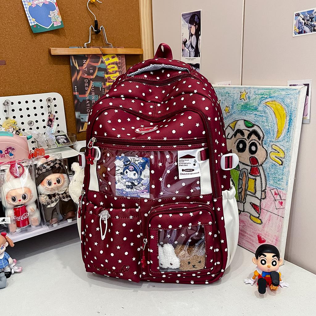 Schoolbag new Japanese ins storm point schoolbag female Mori small fresh and cute primary and secondary school students 1st-1st grade backpack