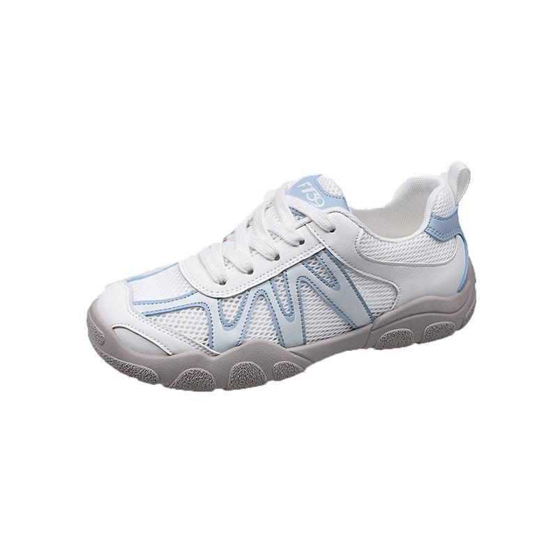 Breathable mesh women's summer new versatile thick-soled casual little white sneakers