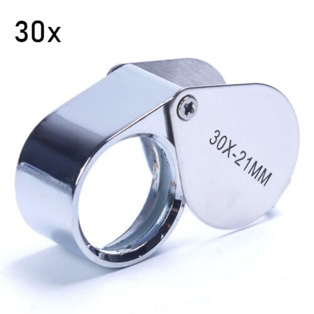 1PC 10/20/30X Mini Handheld Lens Optical Glass Magnifying Jeweler Eye Glass Magnifier Jewelry Loupe