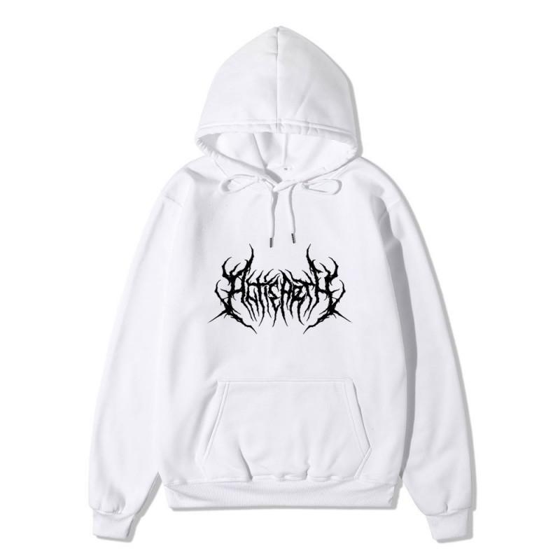 Unisex Gothic Hoodie Oversized Streetwear Hip Hop Harajuku Style Cotton Long Sleeve Sweatshirt Teens
