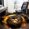 1pc Lion Moon Office Round Area Rug, Indoor Mat Suitable ForOffice, Under Office Chairs Bedroom Living Room Home Decor, Room Deco,  N71