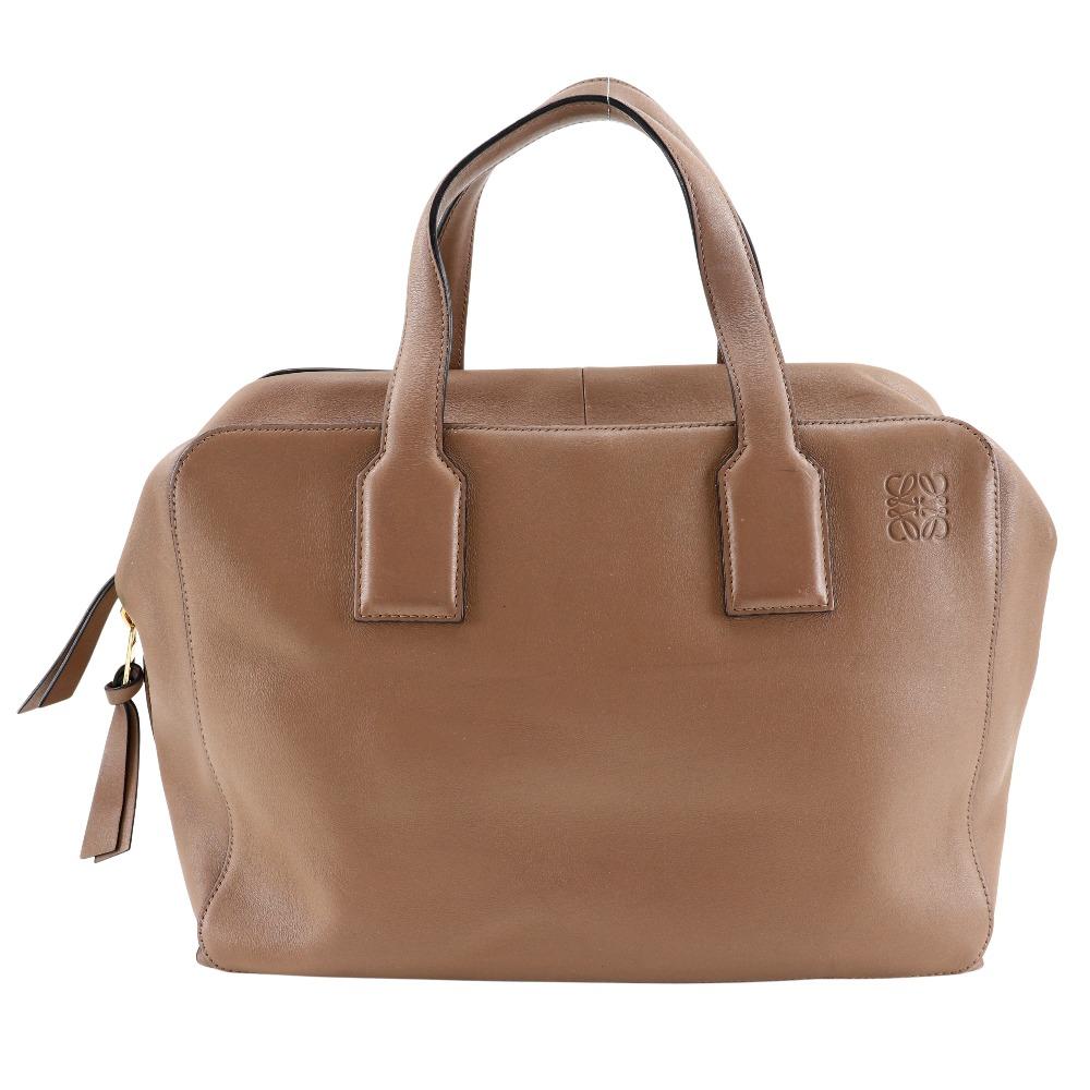 LOEWE goya weekender Boston bag Brown Calfskin Women Used