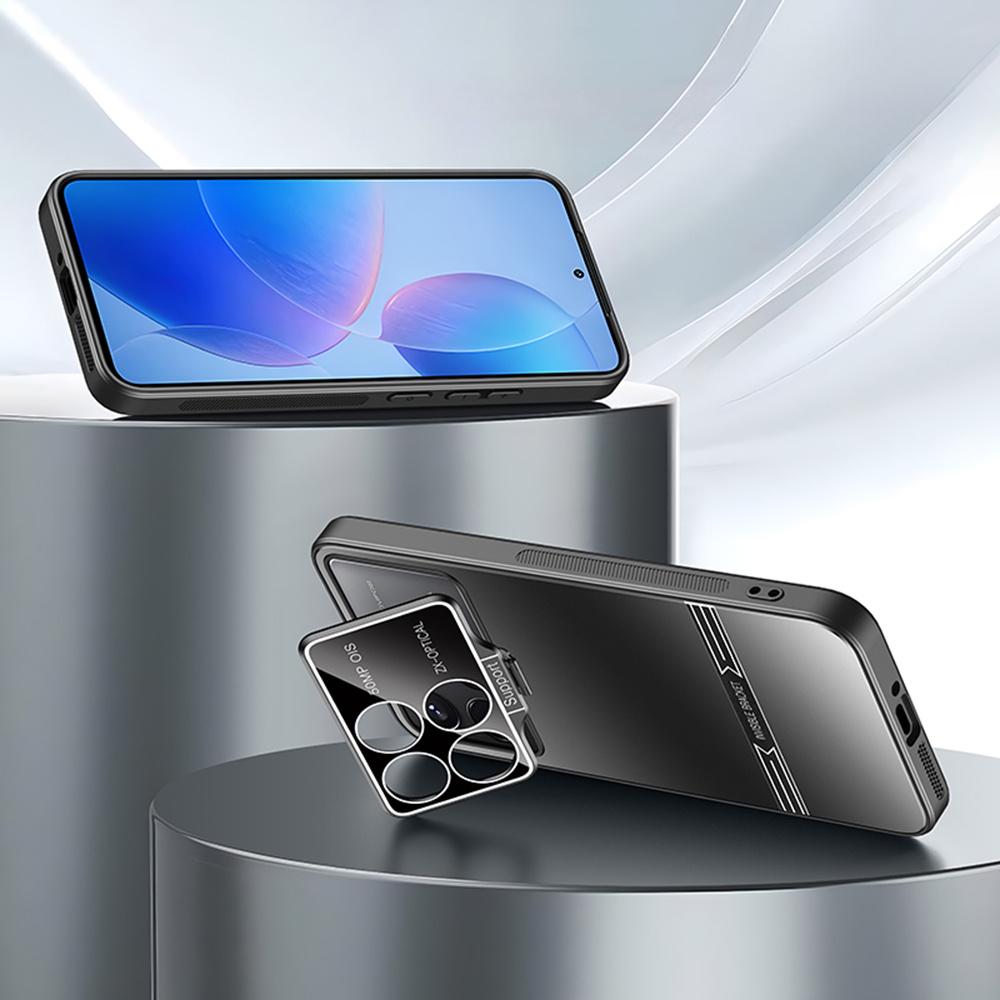 For Xiaomi Poco F6 Pro 5G/Redmi K70 5G/K70 Pro 5G Case Kickstand PC+TPU Matte Phone Cover with Lens Film