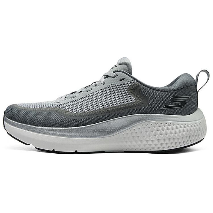 Skechers Go Run Supersonic Max Lightweight Cushioning Comfortable Sports Shoes Men Sneakers Gray White 246086-GRY 39.5