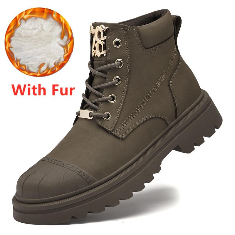 

Модные мужские высокие ботинки, качественные замшевые кожаные мужские ботинки, теплые зимние ботильоны, мужские новинки 2024 года, зимняя рабочая обувь для улицы, ботинки для ходьбы 44