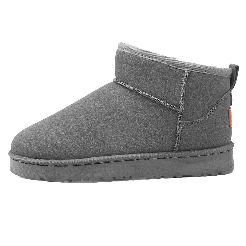 New Classic Thickened Fluff Men's Snow Boots Comfortable Warm Ankle Boots Couple Winter Ladies Shoes Chunky Boots