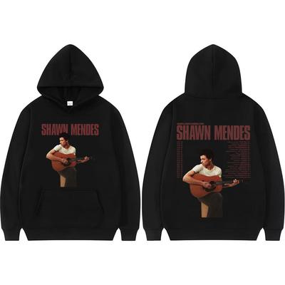 Zpěvák Shawn Mendes na The Road Again Tour 2025 Grafické mikiny Pánská móda Hip Hop mikina High Street Oversized mikina