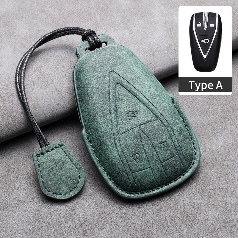 Leather Car Key Case Cover Fob For Changan CS35PLUS CS35 Plus CS55 PLUS CS75 PLUS Eado UNI-T UNI K Oushang X5 X7 EV 2019-2025