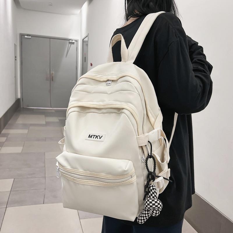 College style ins simple small standard student schoolbag spring large-capacity junior high school student backpack