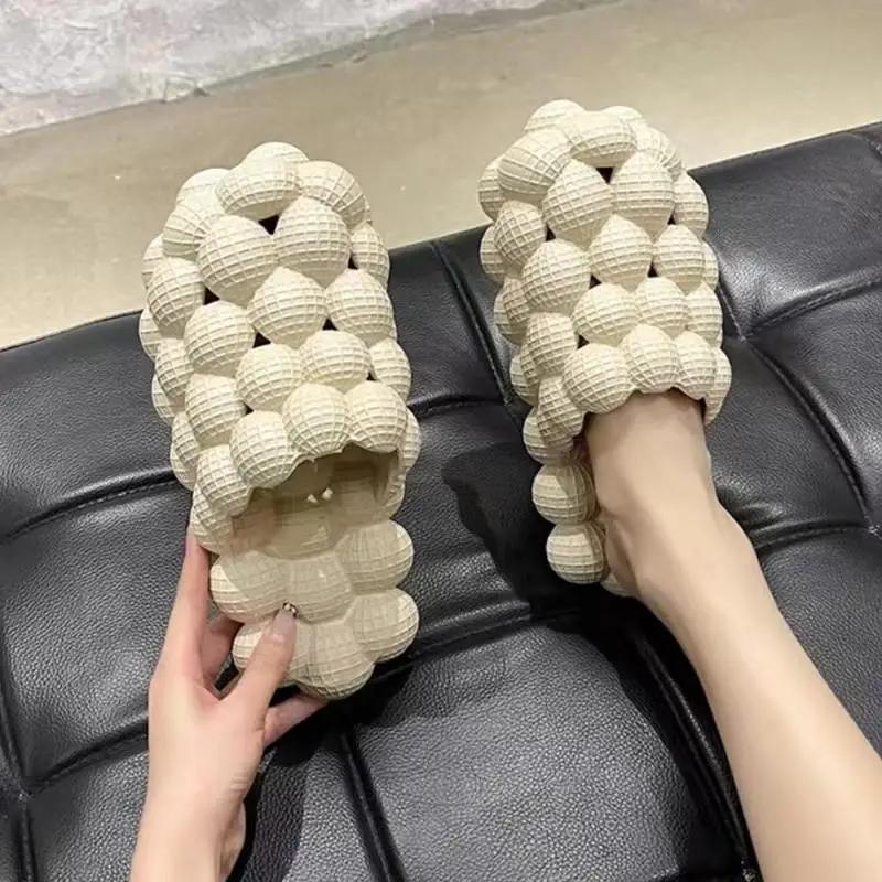 Fashion Shoes Cswo01 Women's New Bubble Slides Eva Slippers Men Shoes Indoor Home Beach Sandals Outdoor Soft Platform Cm