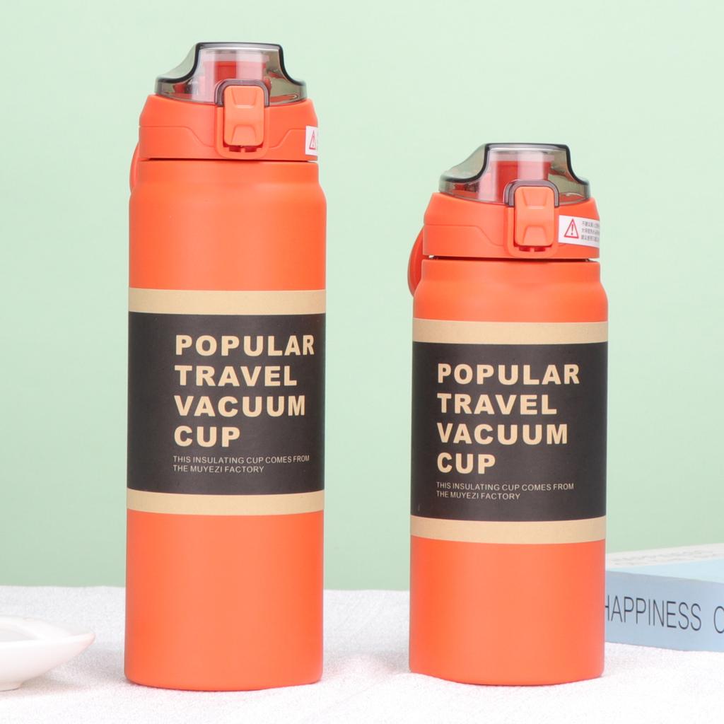 900ml Large Capacity Stainless Steel 304 Sport Thermos Mug With Straw Portable Vacuum Flask Travel Thermal Water Bottle Tumbler