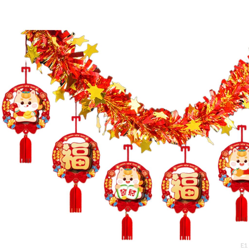 Chinese Year Banner Hanging Garland Decorative Sturdy Decoration Spring