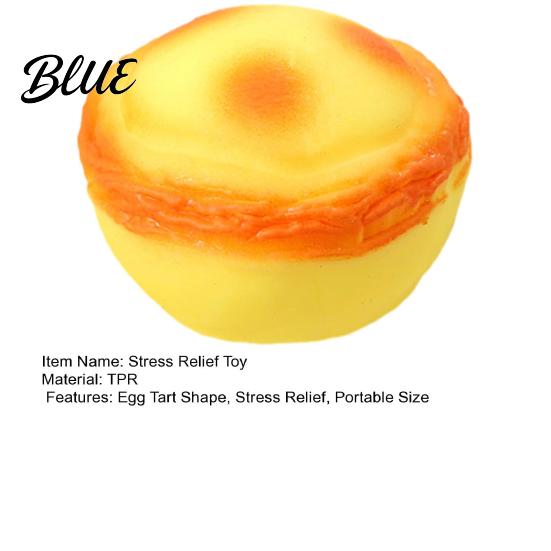 Relaxation Egg Tart Toy Simulation Squeeze Slow Rising Stress Rebound Ball Decompression Realistic Food Fidget Sensory