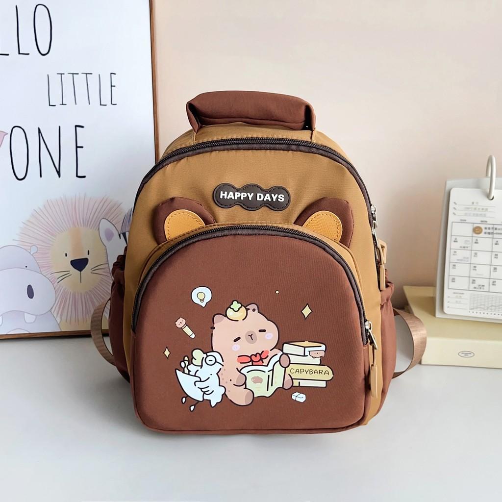 Capybara Childrens School Bag With Shockproof And Lightweight Design For Toddlers Learning