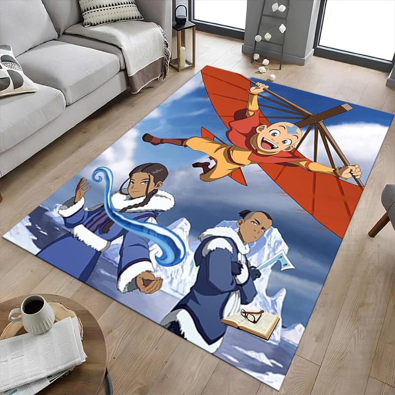 Airbender'S Adventure Carpet For Playroom Bedroom Living Room Sofa Home Decorkids Game Area Rug Nonslip Floor Mat