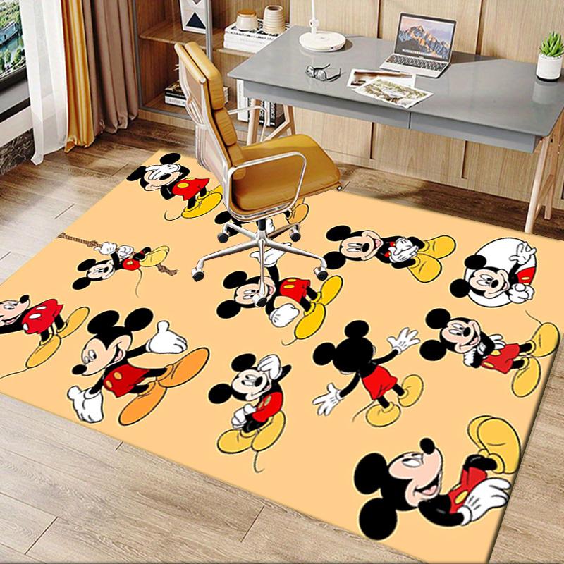 Office Rug Mickey Mouse, Cartoon Theme 3D Printed Anti-Slip Rug-Machine Washable for Living Room