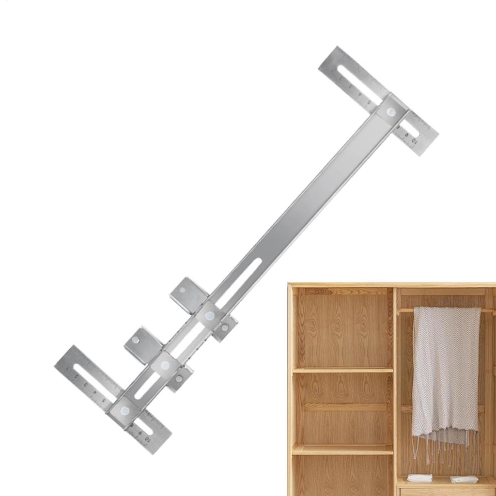Wardrobe Installation Ruler Adjustable Template Jig Positioning Hole Opener For Professional Carpenters Enthusiasts Door