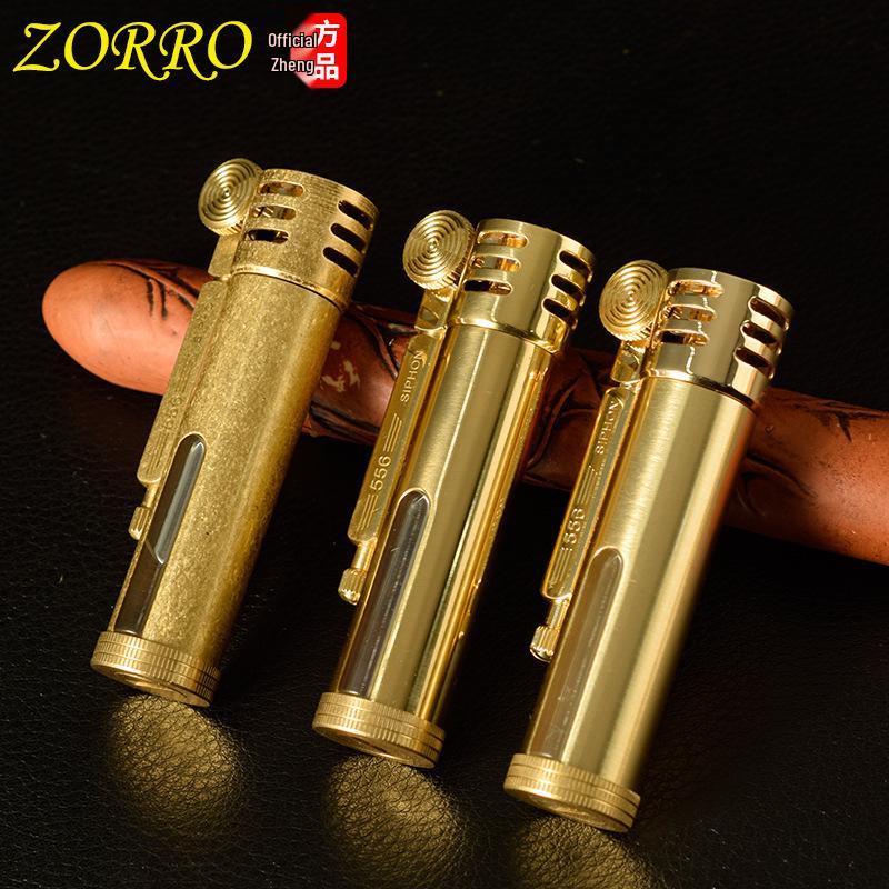Zorro 556 Transparent Brass Kerosene Lighter - Metal Gift for Men