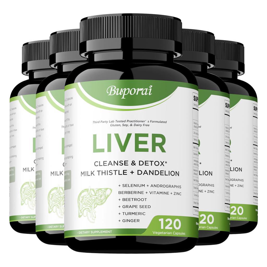 Milk Thistle and Dandelion Root Complex Capsules, Natural Plant Extracts, Aids Daily Metabolism, Dietary Supplement, Suitable for Adults.