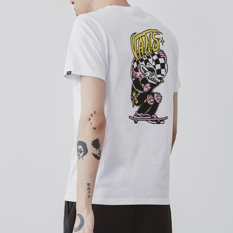 Vans Футболка с короткими рукавами OTW Artist Collaboration Cyclops Dwarf, топы унисекс, белые VN0A4P5EWHT