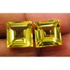 Natural Yellow Sapphire 21.15 Ct CERTIFIED Loose Gemstone Pair Square Shape