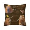 Cute Animal Capybara Cushion Cover x cm Polyester Soft Throw Pillow Case For Sofa Chair Decoration Bedding Pillowslip