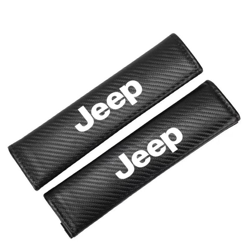 Car Seat Belt Shoulder Protector Cover Safety Belt Padding Pad For Jeep Renegade Wrangler Cherokee Compass Patriot Accessories
