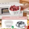 VOCOSTE Dog Food Bowl, Pet Bowl, Dish, for Large and Medium Dogs, 2100ml, White