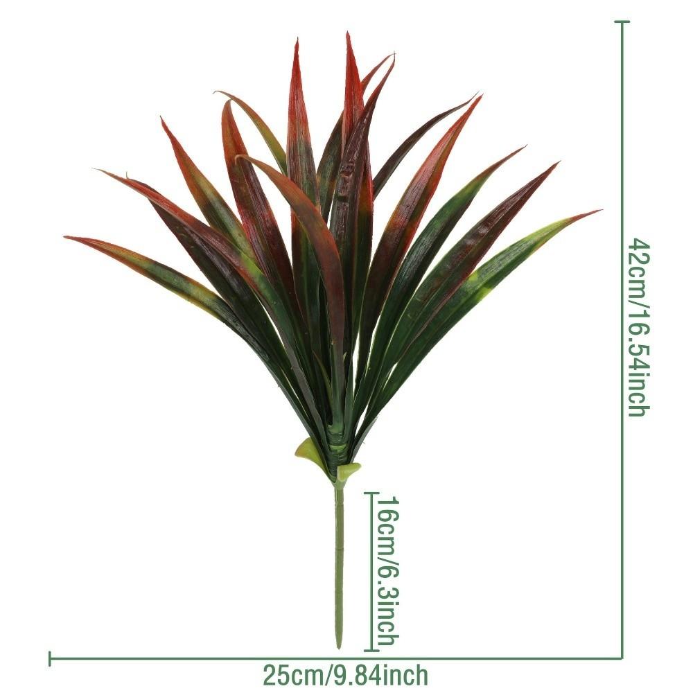 Realistic 42cm Artificial Orchid Leaves Simulation Plastic Faux Plants DIY Green Artificial Gladiolus Garden Decor