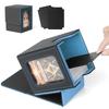 Cette boîte de rangement magnétique pour cartes dispose d'un présentoir vertical magnétique pour deux cartes et d'un couvercle en cuir PU, et peut contenir jusqu'à 100 cartes en