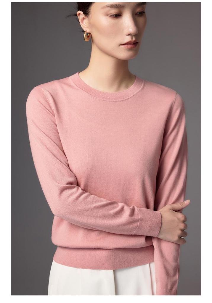 Yangzi Yarn Women's Wool Sweater: 2026 Autumn/Winter Slim Fit Base Layer