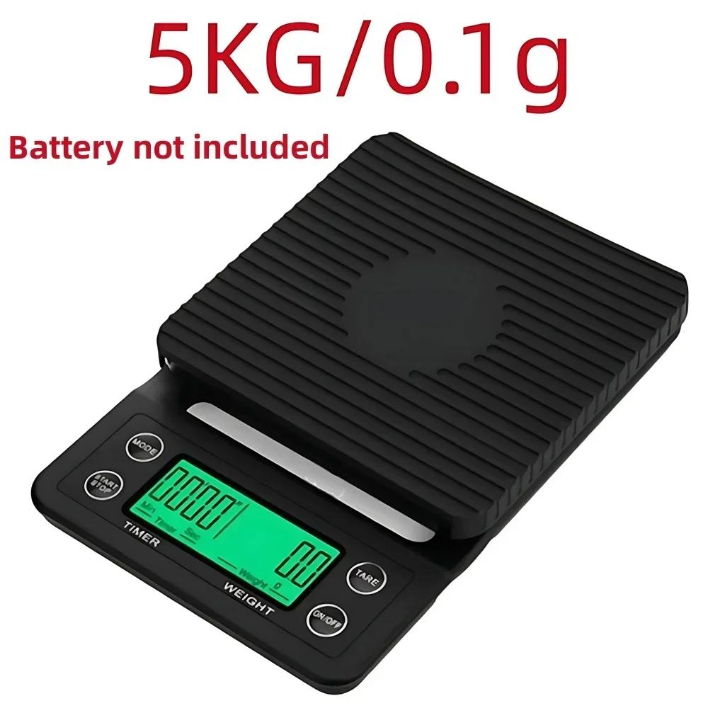 1pc 3kg 5kg Drip Coffee Scale with Timer Portable Electronic Digital Kitchen Scale High Precision LCD Electronic Scales