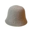 Knitted Bucket Hat for Women Korean Version Trendy Autumn and Winter Solid Color Versatile Sweet Woolen Hat Warm Fisherman Hat Fashionable and Stylish