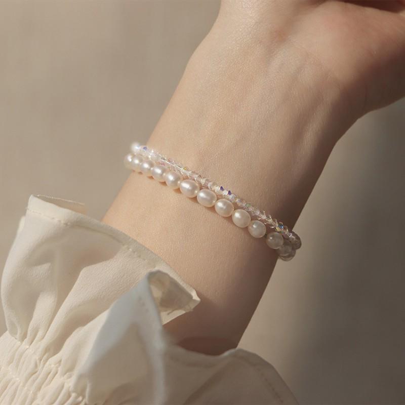 Ultra-Thin Austrian Crystal Bracelet Women Handmade Minimalist Stackable Jewelry Elegant Daily Wear Accessory
