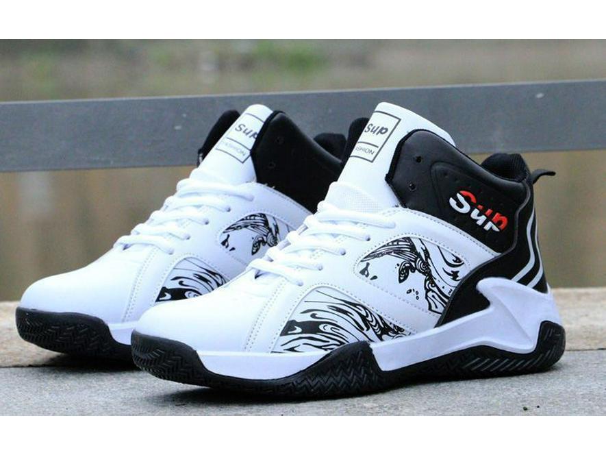 Adidași de alergare bărbați 2025 Toamnă/Iarnă piele high-top: Pantofi de baschet rezistenți la uzură, antiderapanți, care absorb șocurile.