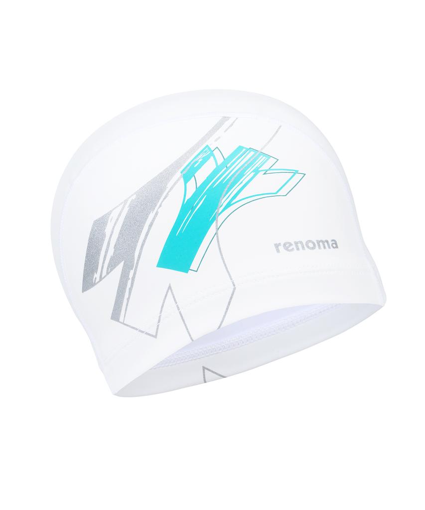Lenomasuyeongbog Adult Geometric Urethane Coated Swim Cap White Ro-Rc2G723-Wh
