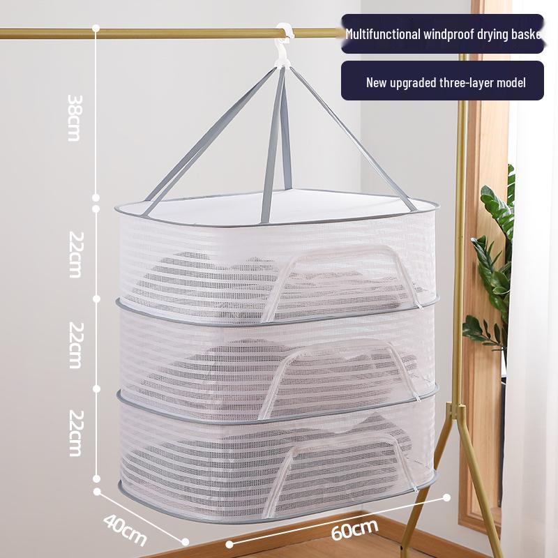 Multifunctional Drying Rack: Sock, Sweater & Underwear Flat Lay Net.