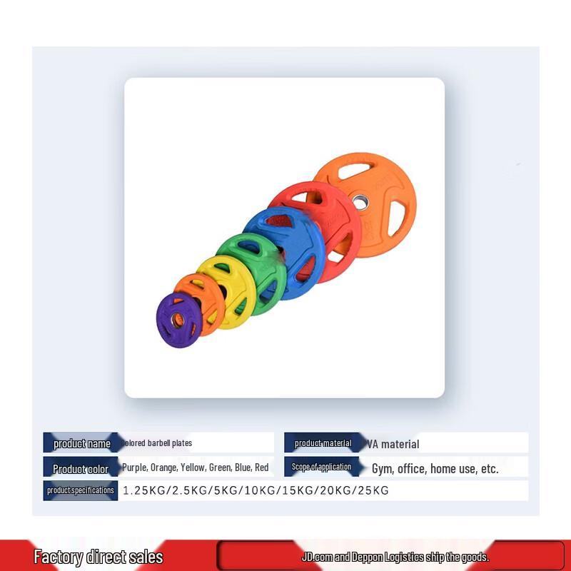 Yituo Colored Rubber Barbell Plates with Hand Grips