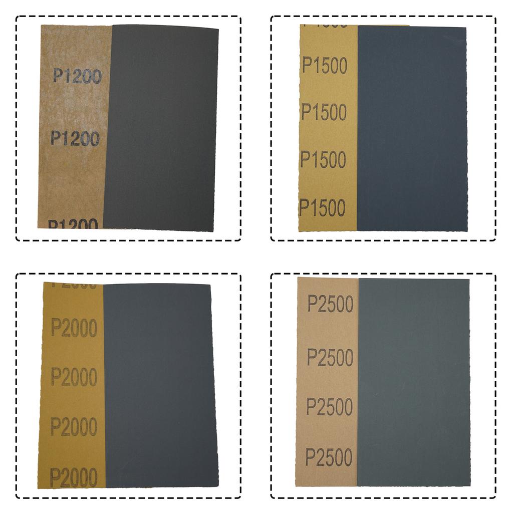 18pcs/Set 400,600,800,1000,1200,1500,,2500,3000 Grit Sandpaper Wet / Dry Wood Metal Furniture Polishing Finishing