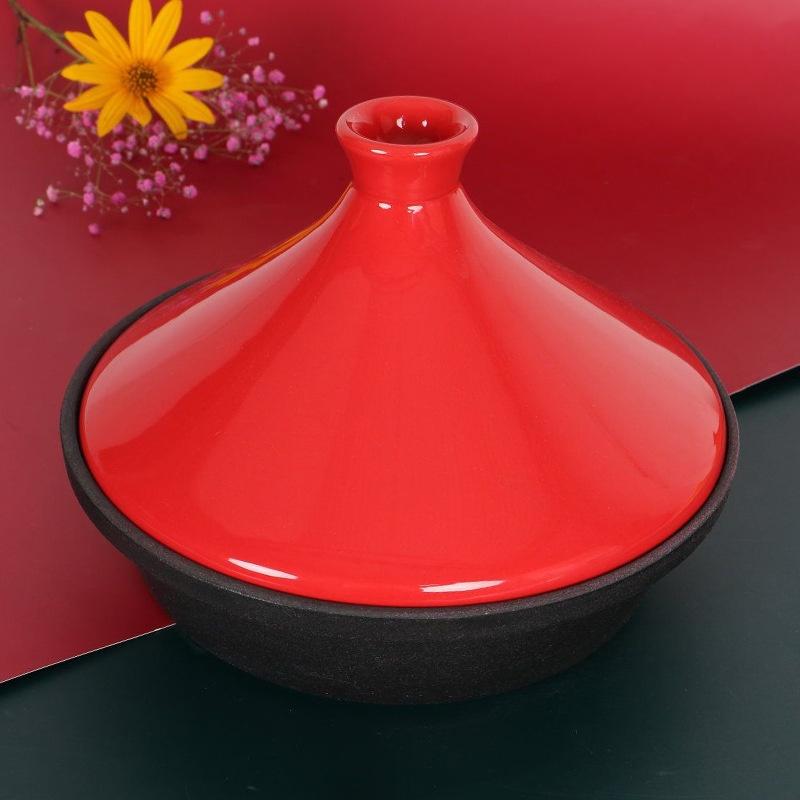 Kaufe 24cm Tajine Topf Haushalts Gusseisen Neuer Chinesischer Stil Universeller Herd Große Kapazität Suppen Eintopf Schmor Topf zum Preis ab 96