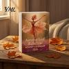 Seasonal Atmosphere Ornaments Autumn Leaves Ballet Dancer Acrylic Advent Calendar, 2D Hanging Ornament Set Unique Party Favors with Lanyard