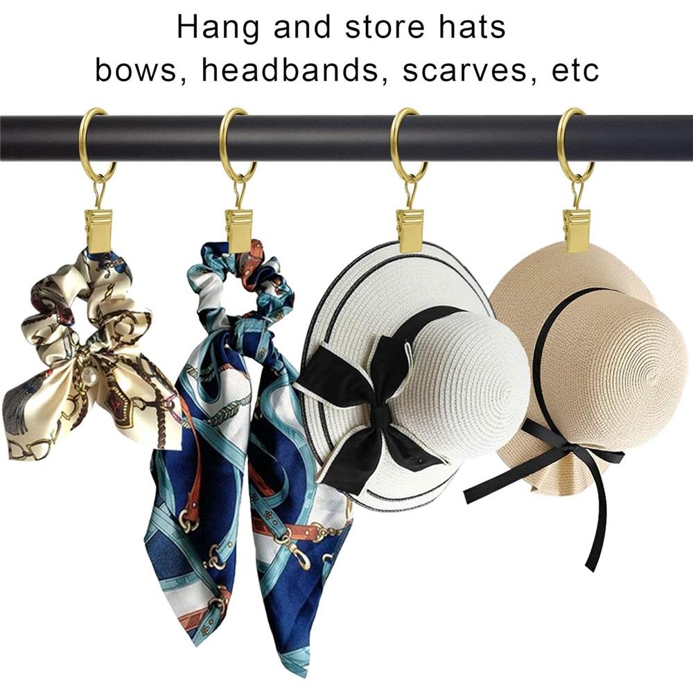 40 Pack Curtain Rings With Clips, Drapery Clips With Rings, Drapes Rings 1.5 In Interior Diameter, Fits Up To 1.2 In Curtain Rod, Black